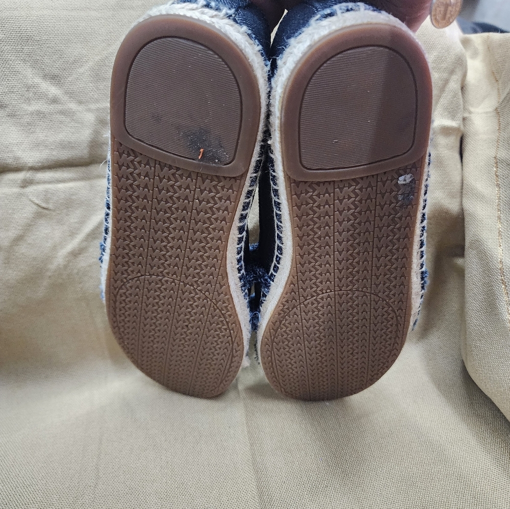 Michael Kors Three Tone Blue Canvas Espadrilles size 7.5 - Picture 6 of 11